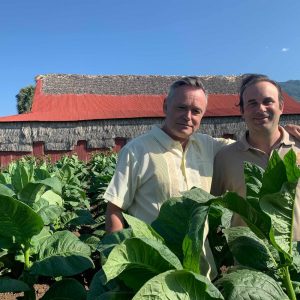 Jeremy Casdagli and Hendrik Kelner Jr at Jicome tobacco fields