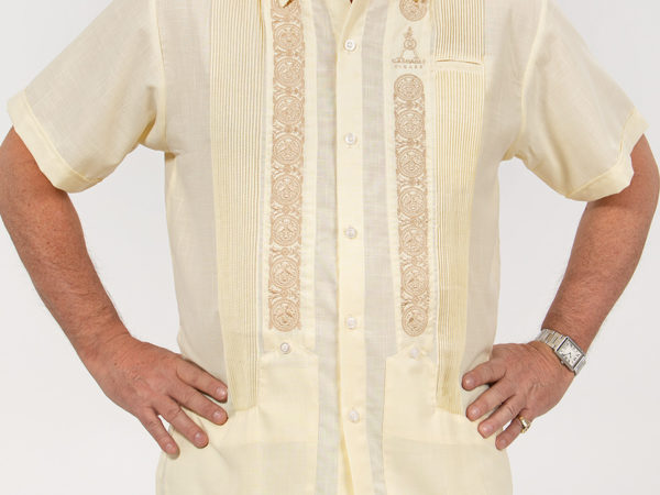 Villa Casdagli ivory guayabera shirt