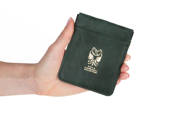 Villa Casdagli Collection leather pouch wallet_green