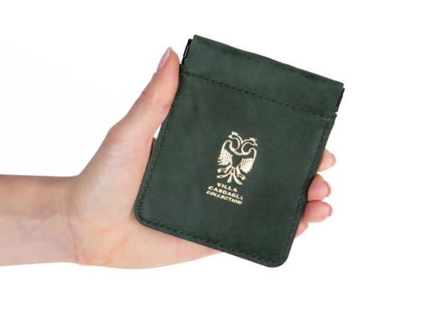 Villa Casdagli Collection leather pouch wallet_green
