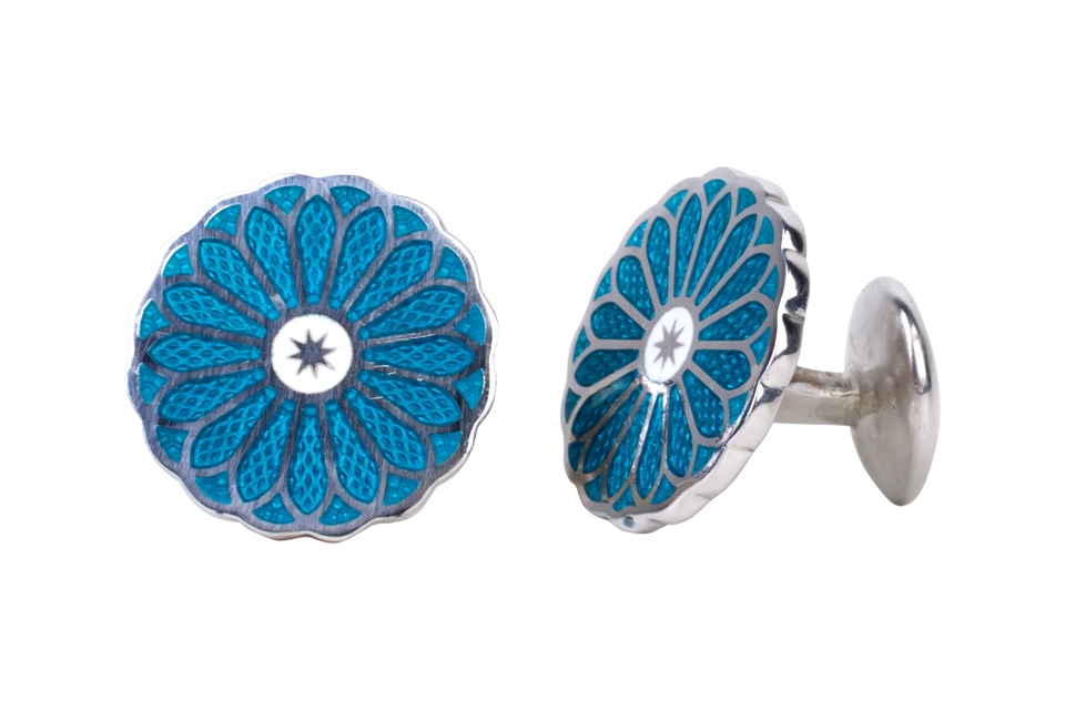 Peacock - silver cufflinks popular