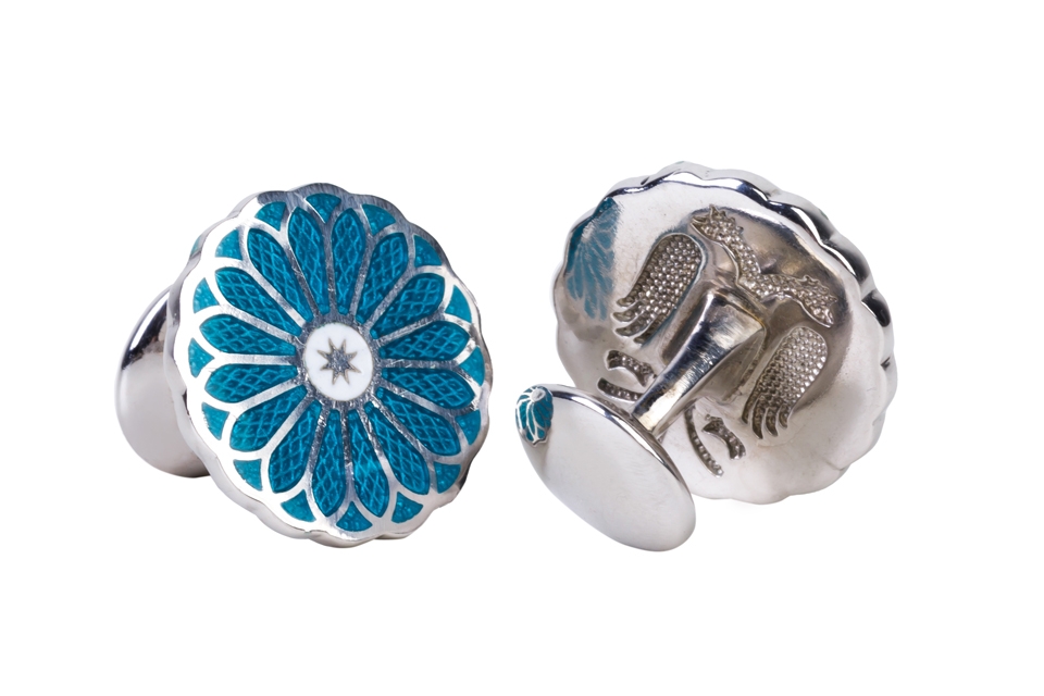 Peacock - 2024 silver cufflinks