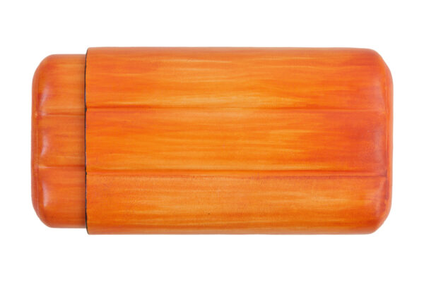 Orange leather cigar holder (large) - Image 3